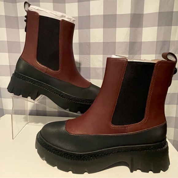 Coach Jayla Walnut Brown Women's Boots Platform Lug Sole Womens Sz 10 - Picture 1 of 12